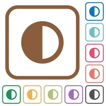Contrast control simple icons Illustrazione stock
