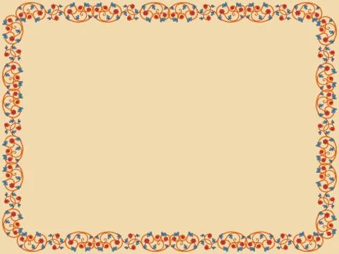 Contrast decorative frame Illustrazione stock