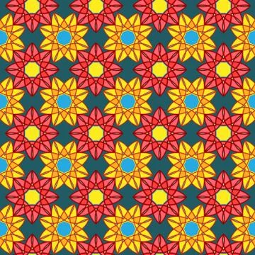 Contrast decorative seamless pattern Illustrazione stock