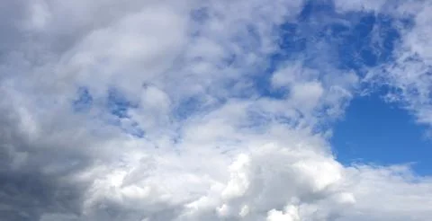 Contrast dramatic cloudy sky. Stock Photos