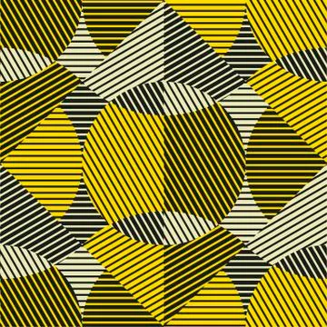 Contrast geometric seamless pattern with round shapes. Illustrazione stock