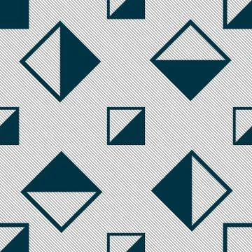 Contrast icon sign. Seamless pattern with geometric texture. Vector Stock Illustration