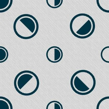 Contrast icon sign. Seamless pattern with geometric texture. Vector 스톡 일러스트