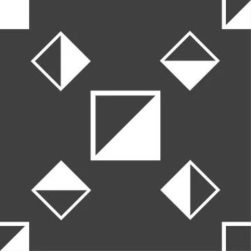 Contrast icon sign. Seamless pattern on a gray background. Vector Illustrazione stock