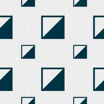 Contrast icon sign. Seamless pattern with geometric texture. Stock Illustration
