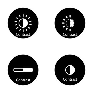 Contrast icon vector Stock Illustration
