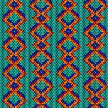 Contrast knitted seamless pattern Stock Illustration