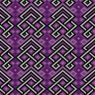 Contrast knitted seamless pattern Illustrazione stock