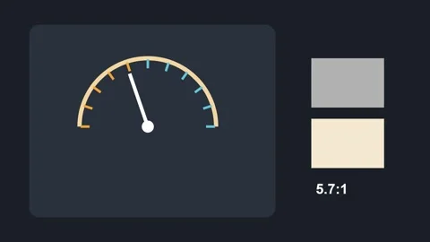 Contrast Ratio Meter Data Visualization HUD Animation Stock Footage 342474010
