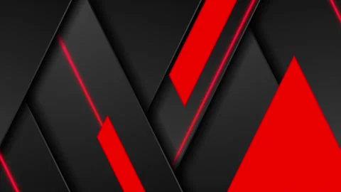 Contrast red and black technology motion background with geometric triangles Stock Footage 341848307
