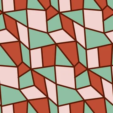 Contrast seamless pattern stained glass green brick red abstract background 스톡 일러스트