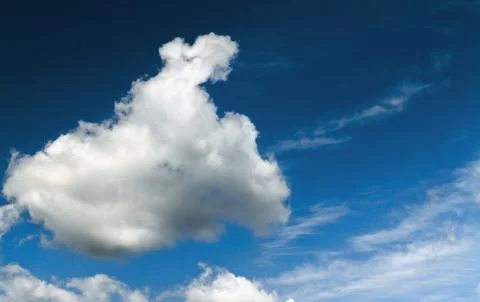 Contrast sky and clouds Stock Photos