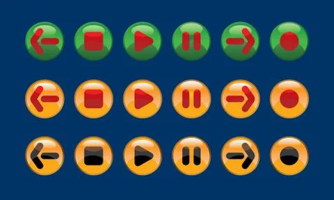 Contrasting buttons Stock-Illustration