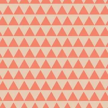 Contrasting geometric seamless pattern with triangular triangles, pink beige  Stock Illustration