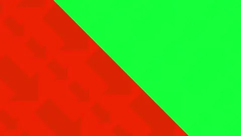 Contrasting trends of up and down arrows in vibrant green and red Stock Footage 321233062