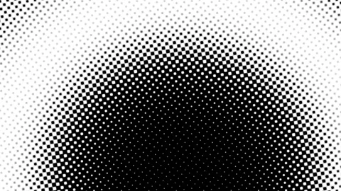 Contrastive halftone circle pattern in black and white Stock Footage 323434526