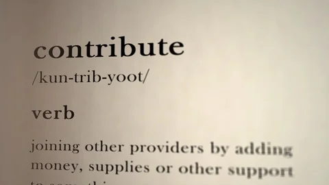 Contribute Definition Video stock 116503375