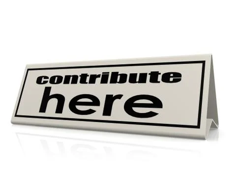 Contribute here Stock Illustration