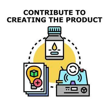 Contributing to creating product development process vector 스톡 일러스트