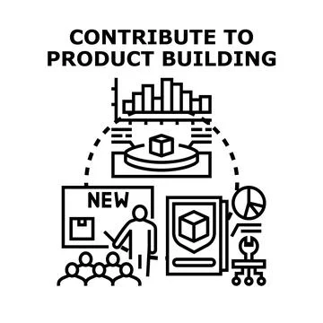 Contributing to product building and development concept Ilustração Stock