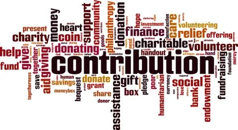 Contribution word cloud Stock Illustration
