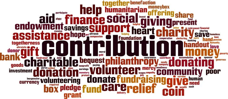 Contribution word cloud Stock Illustration