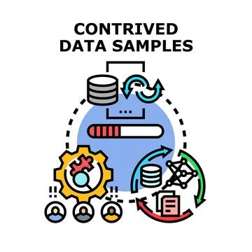 Contrived data samples concept vector illustration Stock Illustration