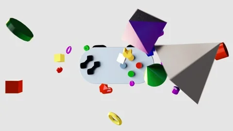 Control 3D motion graphic intro Stock After Effects