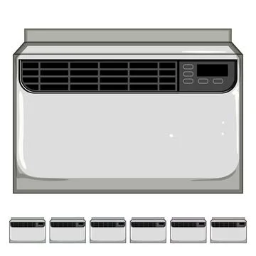 Control air conditioner cartoon vector graphic イラスト素材