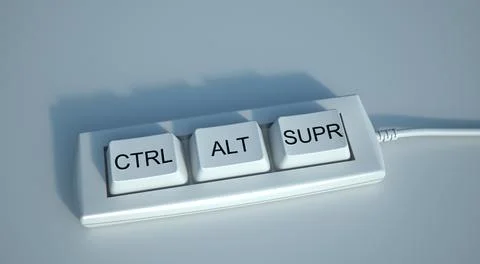 Control alt delete Illustrazione stock