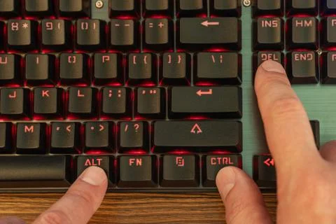 Control alt delete on keyboard Stock Photos