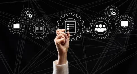 Control and management of business processes in the enterprise for efficien.. Stock Photos