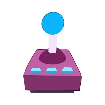 Control arcade joystick cartoon vector illustration Stock Illustration