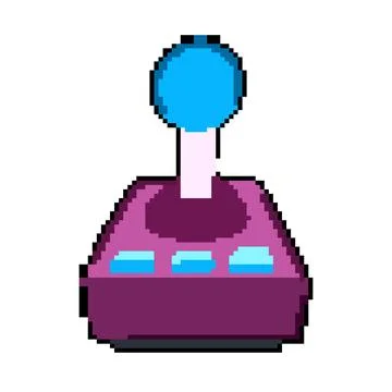 Control arcade joystick pixel art vector illustration イラスト素材