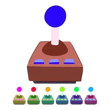 Control arcade joystick vector cartoon graphic Stock Illustration