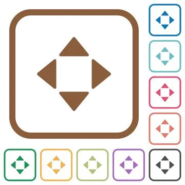 Control arrows simple icons Illustrazione stock