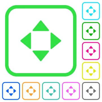 Control arrows vivid colored flat icons icons Illustrazione stock