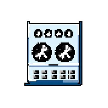 Control audio mixer game pixel art vector illustration 스톡 일러스트