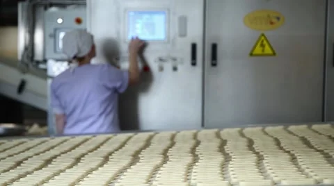 Control of an automated bakery with CNC Stock Footage 59824471