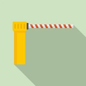 Control barrier icon, flat style Ilustración de archivo