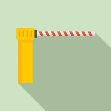 Control barrier icon, flat style Ilustración de archivo