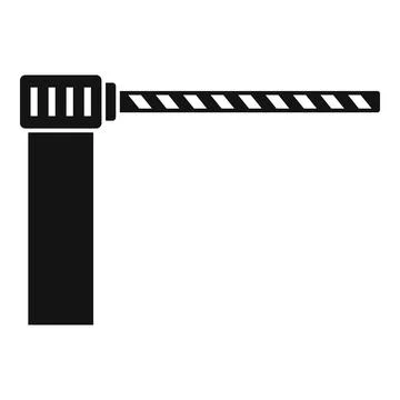 Control barrier icon, simple style Ilustración de archivo