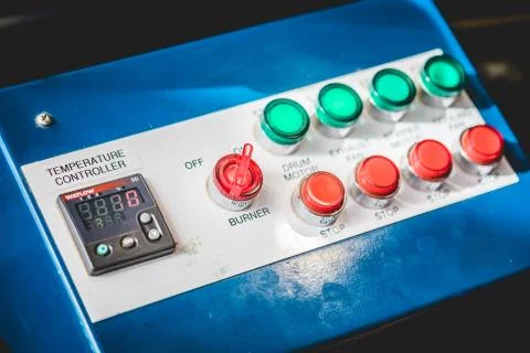 Control board with buttons Stock Photos