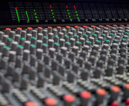 Control board in the sound studio Stock Photos
