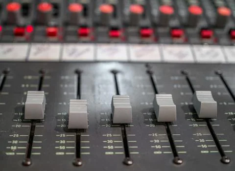 Control board in the sound studio Stock Photos