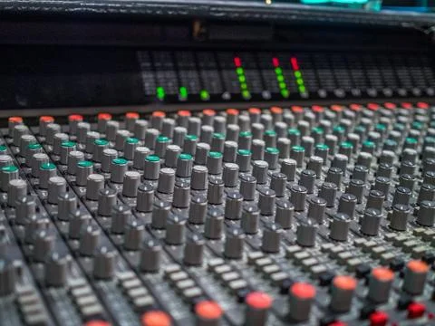 Control board in the sound studio Stock Photos