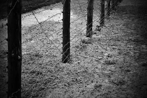 Control border strip or barrier fence Stock Photos