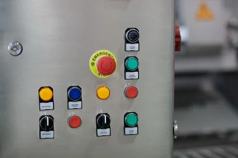 Control box of automated food processing machine Stock-Fotos