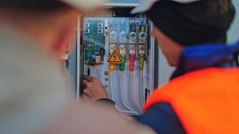 Control box of solar panels Stock-Footage 126529057