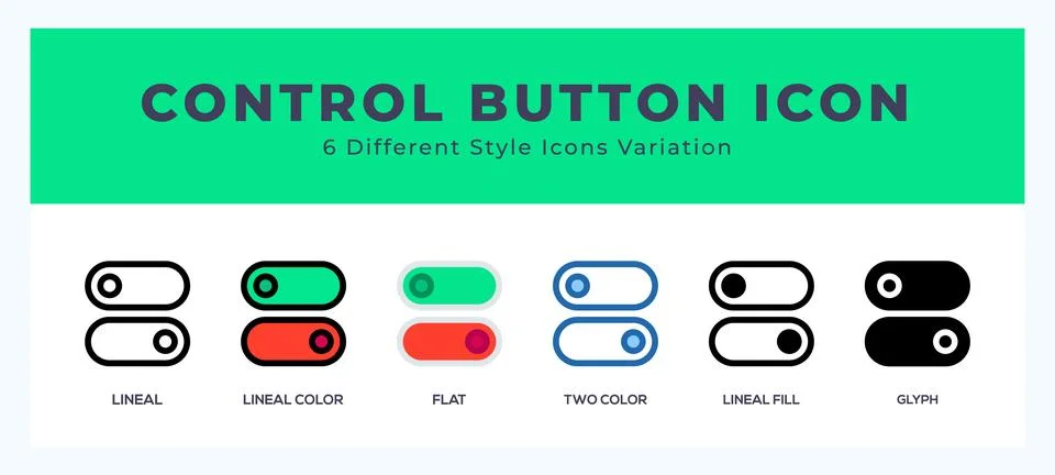 Control button icon. high quality icon symbol for web design Stock Illustration